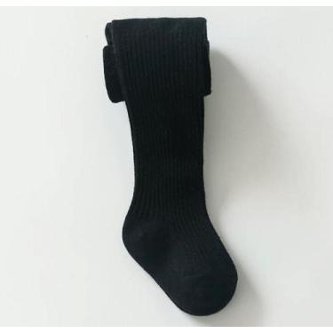 Imagem de Meia Calça De algodao Canelada Infantil Termica Macia Inverno Conforta