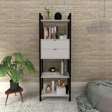 Imagem de Estante de Livros 65CMX184,7cm 2 Gavetas em Cima Haia Yescasa Branco/P