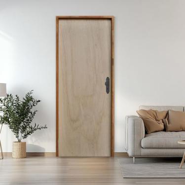 Imagem de Porta Lisa Mescla 210x60 Batente 11 cm Fechadura Interna Rodam Abertur