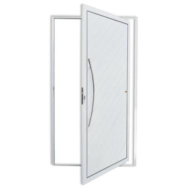 Imagem de Porta de Alumínio Lambri 210x100cm com Puxador Savana Super Brimak Abe