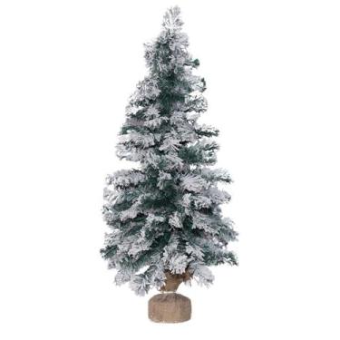 Imagem de Árvore Natal Pinheiro Natalino Nevado 120 Galhos 90cm - TOK