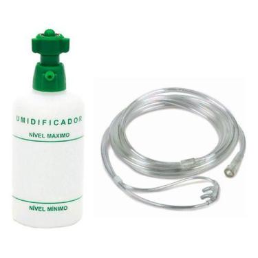 Imagem de Kit Cânula Silicone Salter Labs com Copo Umidificador para Oxigênio 25