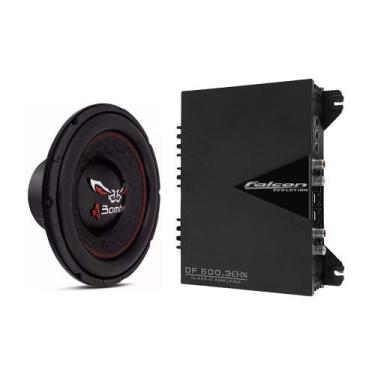 Imagem de COMP Kit Alto Falante Subwoofer Bomber Bicho Papão 12 600W + Amplifica