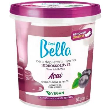 Imagem de Cera Quente Depilatória Depil Bella Hidrossolúvel Açaí 600g, 600ml