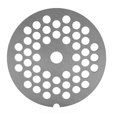 Imagem de Discos de prato de moedor de carne, fácil de 2,4 x 2,4 x 0,5 cm, lâmina de moedor de carne, acessório para moedor de carne, aço carbono durável para queijos, pão, salsicha (pequeno orifício redondo de 5 mm, 10)