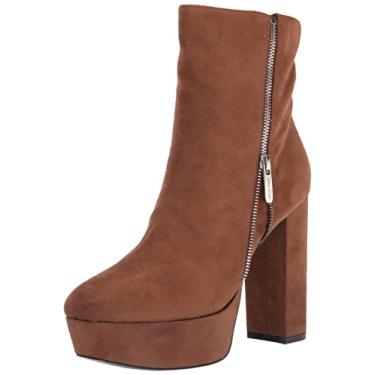 Imagem de NINE WEST Bota feminina Kerri2 cano curto, Camurça marrom, 5