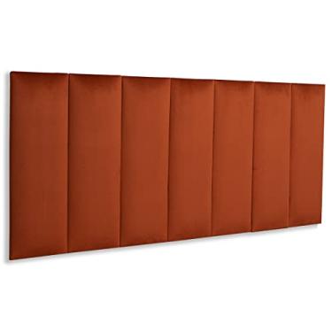 Imagem de Cabeceira Casal Modulada Reta Cama Box 140 Cm x 60 Cm Blu Interiores Cor:Veludo Terracota