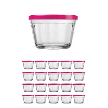 Imagem de Kit Pote Copo Americano C/Tampa Cor Sortida 150ml Nadir 20Un