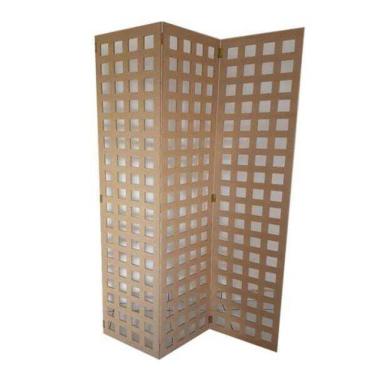 Imagem de Biombo 3 Folhas 129X180cm Mdf Modelo 7 Cru Vazado