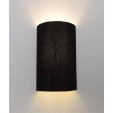 Imagem de Arandela Meia Cana Md-2031 30/18x16cm Preto Bivolt