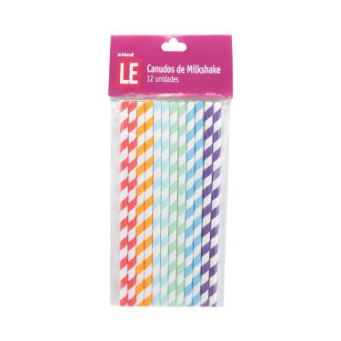 Imagem de Canudo de Papel Le com 12 Unidades Milkshake 8mm