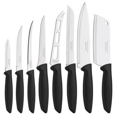 Imagem de Jogo Facas Inox 8 Peças Plenus Preto 23498032 Tramontina