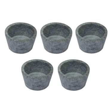 Imagem de Kit 5 Mini Molheira Tigela Molho Petisco em Pedra Sabão 50ml