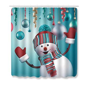 Imagem de Boneco de neve de natal capa de banheiro almofada de chão tapete de banho 3 pcs conjunto closestool tapete tapete de porta de banheiro tapete de flanela absorvente macio tapete de banho, SDXR09, cortina de chuveiro180