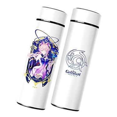 Imagem de Garrafa de água Kokomi Thermos, Genshin Impact Sports Bonita garrafa de bebida isolada para casa escola viagens ao ar livre