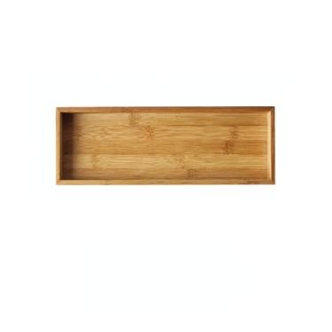 Imagem de Placa de lanche quadrada nórdica treliça de madeira de bambu bandeja de frutas secas tigela de cerâmica doméstica lanche caixa de nozes prato, 3 bandeja de madeira de bambu