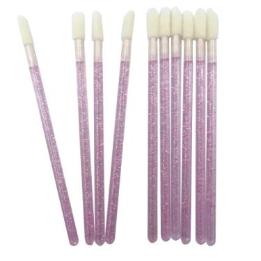 Imagem de Kit 2x50 Pincel Aplicador Descartável Batom Limpeza Cílios