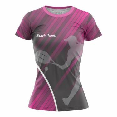 Imagem de Camisa Beach Tennis Tenis Feminina Dry Fit Camiseta Ante Odor Termica