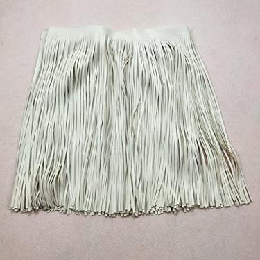 Imagem de 100cm 20/25/30cm PU couro borla franja guarnição fita de renda para bolsa roupas vestidos decoração diy acessórios de costura, bege, 3mm, 30cm