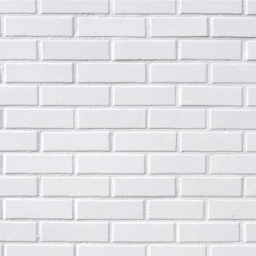 Imagem de Papel De Parede Adesivo 3d Tijolo Tijolinho Branco Rolo 3m
