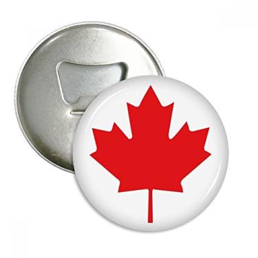Imagem de Placa de bordo vermelha com símbolo da cultura do país do Canadá abridor de garrafas ímã de geladeira emblema multifuncional