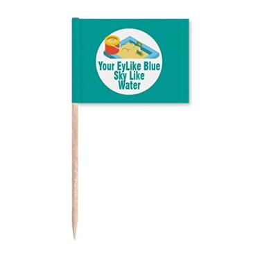 Imagem de Marcador de palito de dente de coração para crianças Pure Happy Decoração de festa