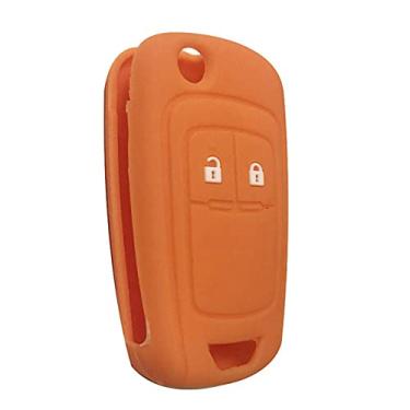 Imagem de YJADHU Capa de silicone para chave de carro, apto para Buick Regal Lacrosse Encore Excelle GT XT Opel Insignia Vauxhall Astra MOKKA Zafira, laranja
