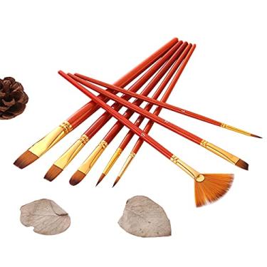 Imagem de LUGU 10 pcs Conjunto de Pincéis de Pintu Conjunto de Pincéis pa A stas Múltiplos Médios Pincéis com elo de Nylon pa A sta Acrílico Aquarelle Aquarela Guache Pintu a Ó pa ótimos