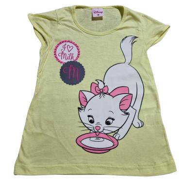 Imagem de Camiseta Infantil da Gata Marie AmarelaTam: 4/6anos
