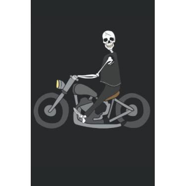Imagem de Notizbuch Born To Bike Skelet I Motorrad Fan Biker Fun