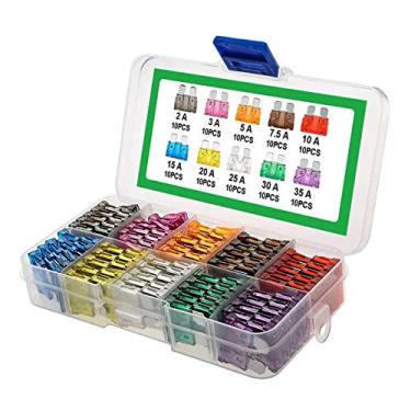Imagem de Conjunto de Fusíveis de Lâmina Padrão 100pcs Auto Car 2 3 5 7, 15 20 25 30 35A