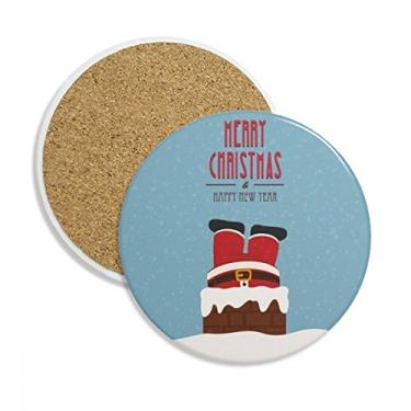 Imagem de Caneca de Natal, Papai Noel, Ano Novo, festival, porta-copos, caneca de proteção de mesa, pedra absorvente