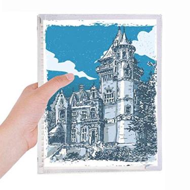 Imagem de Caderno com emblema dos Cavaleiros da Europa medievais do Castelo Antigo, Diário de folhas soltas recarregável