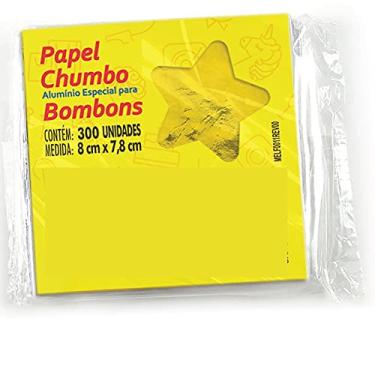 Imagem de Papel Chumbo Embalar Bombom 8x7,8cm - 300 Unidades (Ouro Brihante)