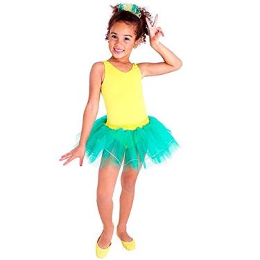 Imagem de Fantasia Bailarina Infantil Brasileirinha Copa do Mundo M 5-8