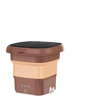 Imagem de Poderosa máquina de lavar portátil pequena máquina de lavar portátil 6L roupa íntima balde meias arruela roupas lavadora de roupas acampamento mini máquina de lavar roupa dobrável eletrodomésticos
