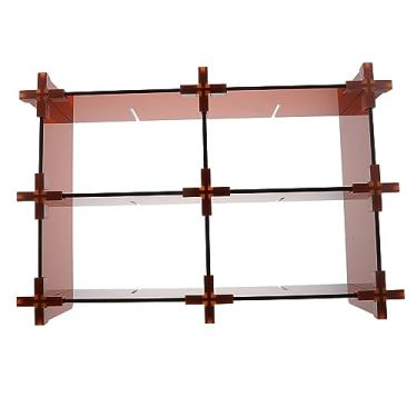 Imagem de STOBAZA 1 Conjunto De Suporte De Rack De Armazenamento Prateleira De Exibição De Mesa Recipientes De Maquiagem Acrílico Tampo De Mesa Suporte De Planta Compartimento Organizador