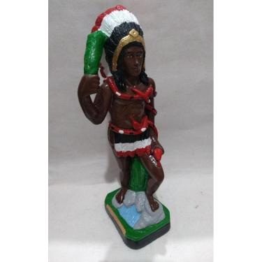 Imagem de Imagem Caboclo Cobra Coral Escultura Estatua Gesso 20 Cm