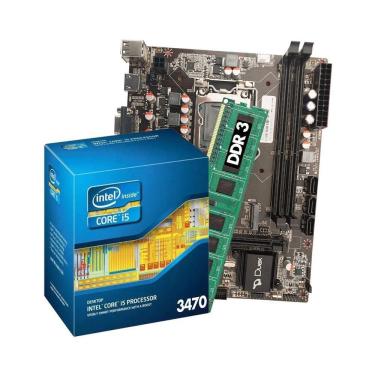 Imagem de Kit Upgrade Lga1155 Placa Mãe H61 + 8Gb Ddr3