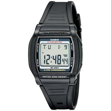 Imagem de Casio Relógio masculino W201-1AV cronógrafo resistente à água