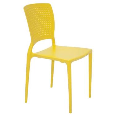 Imagem de Cadeira Tramontina Safira 92048/000 Fibra De Vidro - Amarelo
