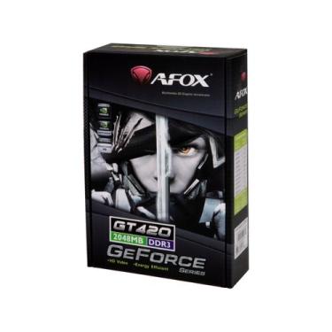 Imagem de Placa De Vídeo Afox Geforce Gt420 2Gb Ddr3 - Af420-2048D3l2