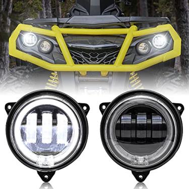 Imagem de SAUTVS Faróis de LED de farol baixo com anel de halo DRL para acessórios Can-Am Outlander 570 650 850 1000 Max XMR STD XT 2018-2021 (2 peças, substitui #710006177)