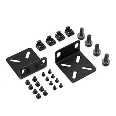 Imagem de MokerLink Kit de montagem em rack para interruptores largos de 43,9 cm, distância de furo ajustável de 14 a 29 mm, 1,3 a 2,9 cm, compatível com alguns produtos Cisco, NETGEAR, Dell, D-Link, Linksys,