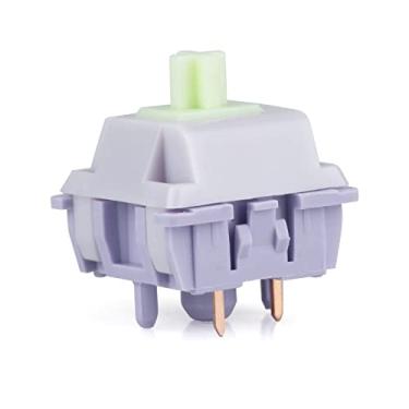 Imagem de EPOMAKER Conjunto de interruptores mecânicos lineares Wisteria 39 gf, interruptor de 5 pinos lubrificados de fábrica com 30 peças, com haste POM PTFE, mola de 20,4 mm, compatível com teclas MX para teclado de jogos DIY