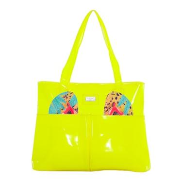 Imagem de Bolsa de praia de silicone impermeável (Amarela neon)