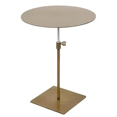 Imagem de Mesa Lateral Elevatória De Metal, Mesa Final Para Espaços Pequenos, Mesa Lateral Estreita Com Processo De Pintura Metálica Para Sala De Estar E Quarto (Color : Gold, Size : STYLE 3)