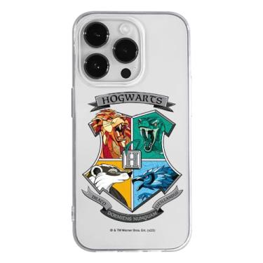 Imagem de ERT GROUP Capa de celular para iPhone 14 PRO original e oficialmente licenciada com padrão Harry Potter Hogwarts Arms 002 perfeitamente adaptada à forma do celular, parcialmente transparente