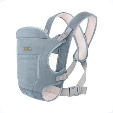 Imagem de AIEBAO Carregador Canguru Para Bebê, 04 Posições, 01 Bolso Frontal, Bebês 0 a 36 Meses até 15kg, Costura Dupla, Acolchoado, Poliéster Algodão e Tecido. (Cinza)