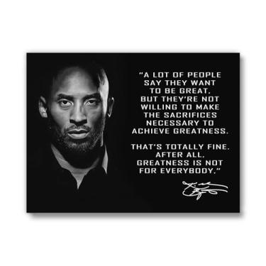 Imagem de Brooke & Vine Pôster com citação inspiradora Kobe Bryant (SEM MOLDURA 30,5 x 40,6 cm) - Decoração de parede moderna para escritório em casa, academia, sala de menino Mancave
